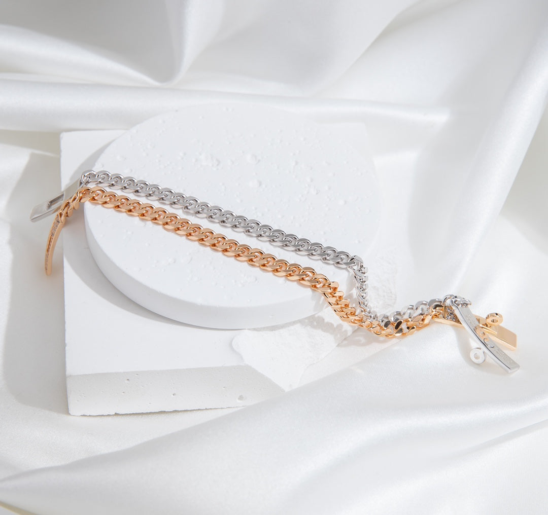 [TOPON]KELLY CHAIN SILVER DIAMOND BRACELET