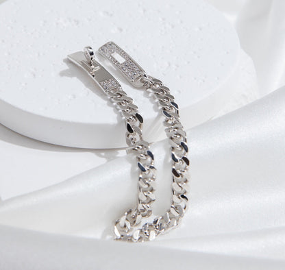 [TOPON]KELLY CHAIN SILVER DIAMOND BRACELET