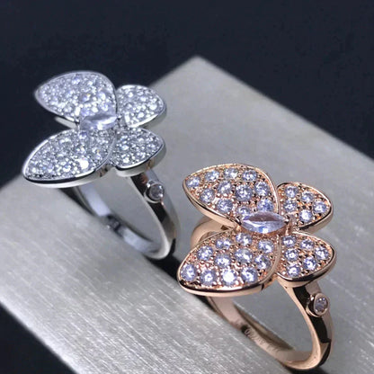 [TOPON]BUTTERFLY PINK GOLD DIAMOND RING