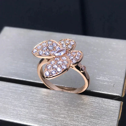 [TOPON]BUTTERFLY PINK GOLD DIAMOND RING