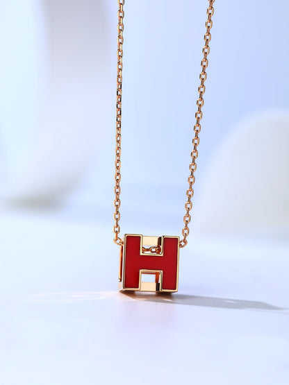 [TOPON]H CAGE PINK GOLD NECKLACE