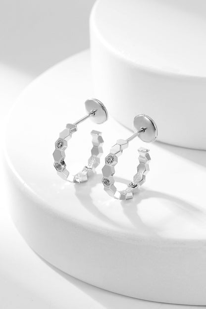 [TOPON]BEE LOVE DIAMOND HOOP EARRINGS