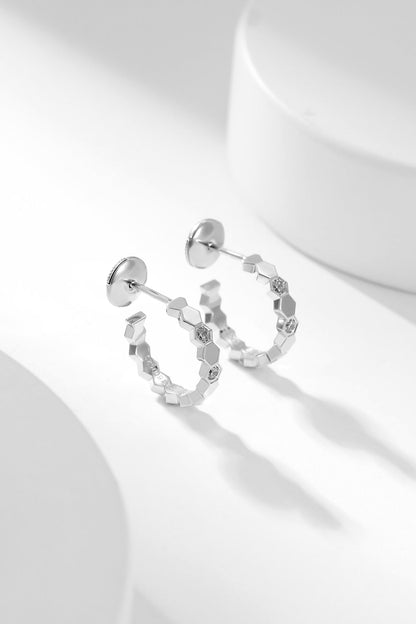 [TOPON]BEE LOVE DIAMOND HOOP EARRINGS