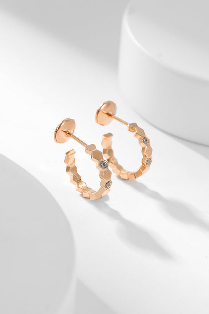 [TOPON]BEE LOVE DIAMOND HOOP EARRINGS