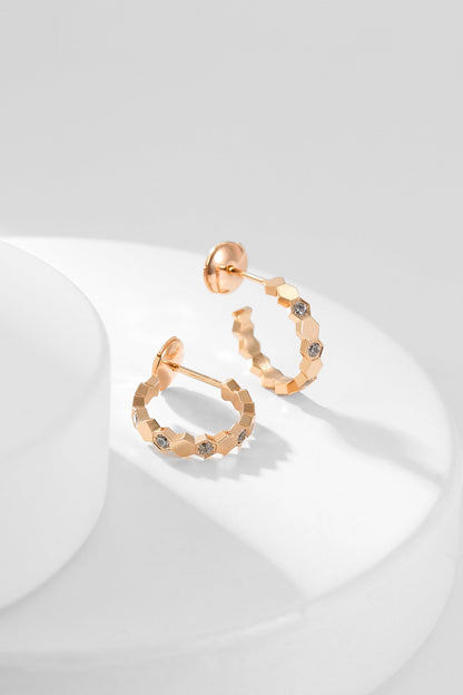 [TOPON]BEE LOVE DIAMOND HOOP EARRINGS