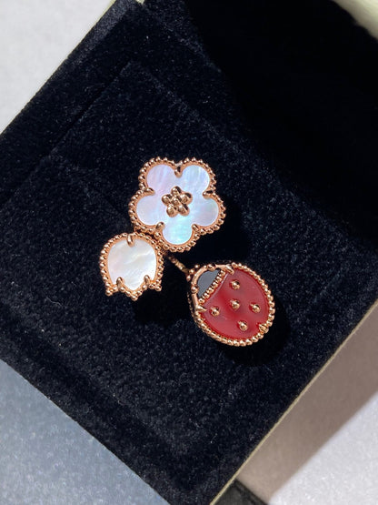 [TOPON]LUCKY 3 MOTIF ROSE GOLD RING