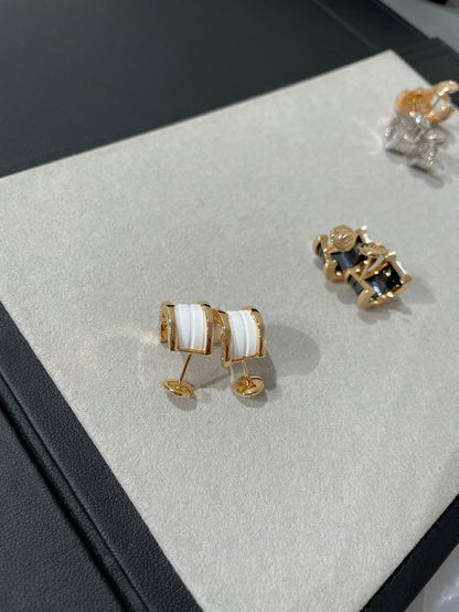 [TOPON]ZERO 1 PINK GOLD CERAMIC EARRINGS