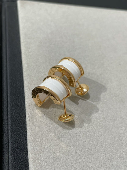 [TOPON]ZERO 1 PINK GOLD CERAMIC EARRINGS