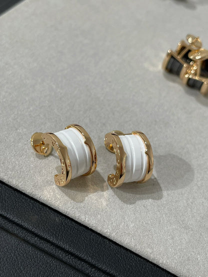 [TOPON]ZERO 1 PINK GOLD CERAMIC EARRINGS