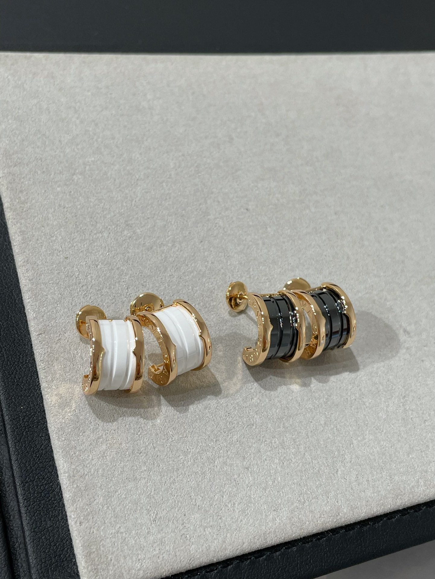 [TOPON]ZERO 1 PINK GOLD CERAMIC EARRINGS