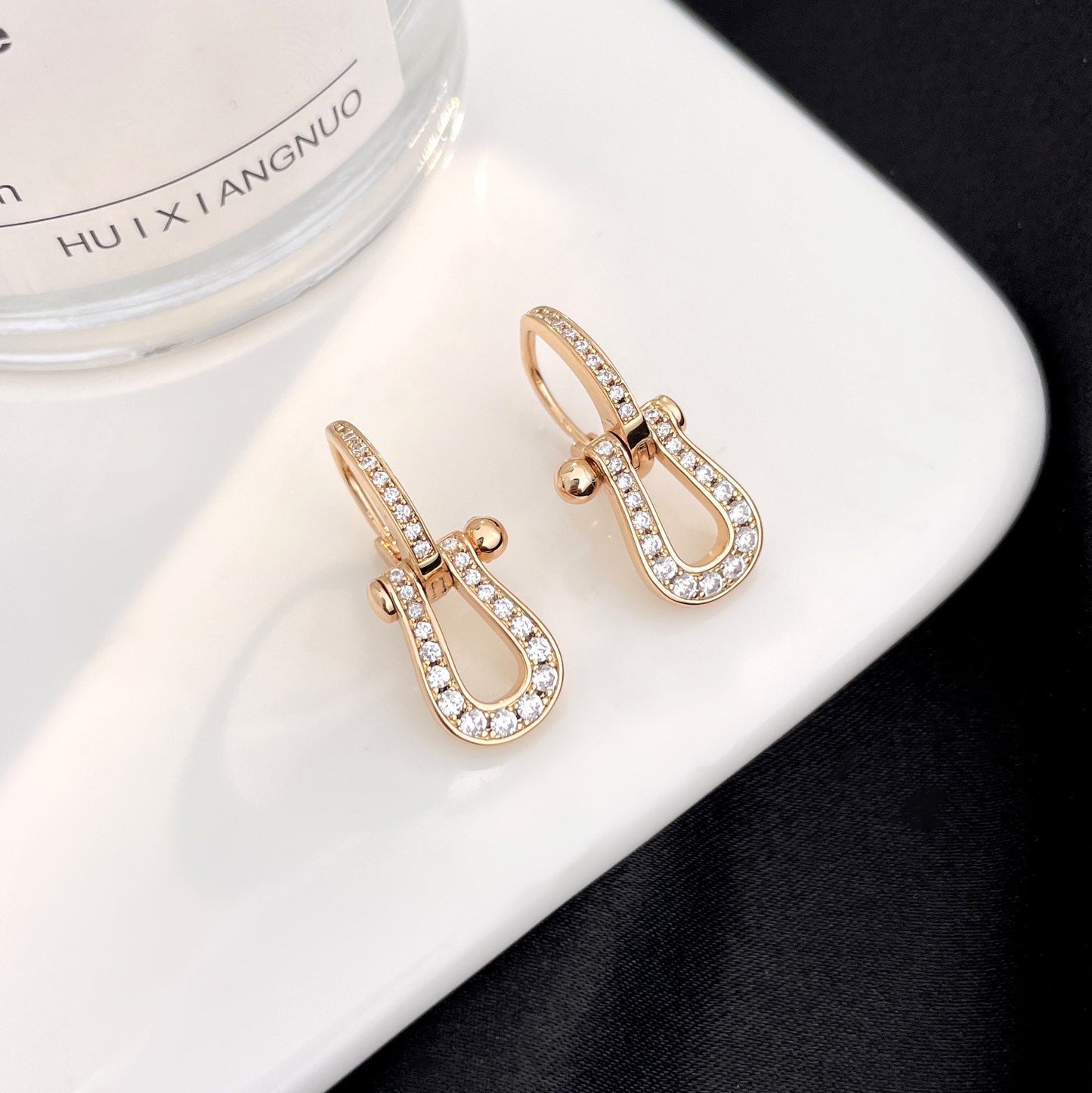 [TOPON]FORCE 10 FULL DIAMOND DROP EARRINGS MEDIUM MODEL