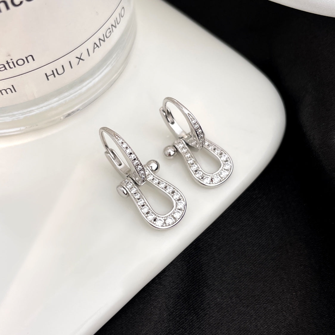 [TOPON]FORCE 10 FULL DIAMOND DROP EARRINGS MEDIUM MODEL