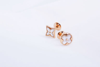 [TOPON]STAR AND SUN PINK GOLD MOP STUD EARRINGS