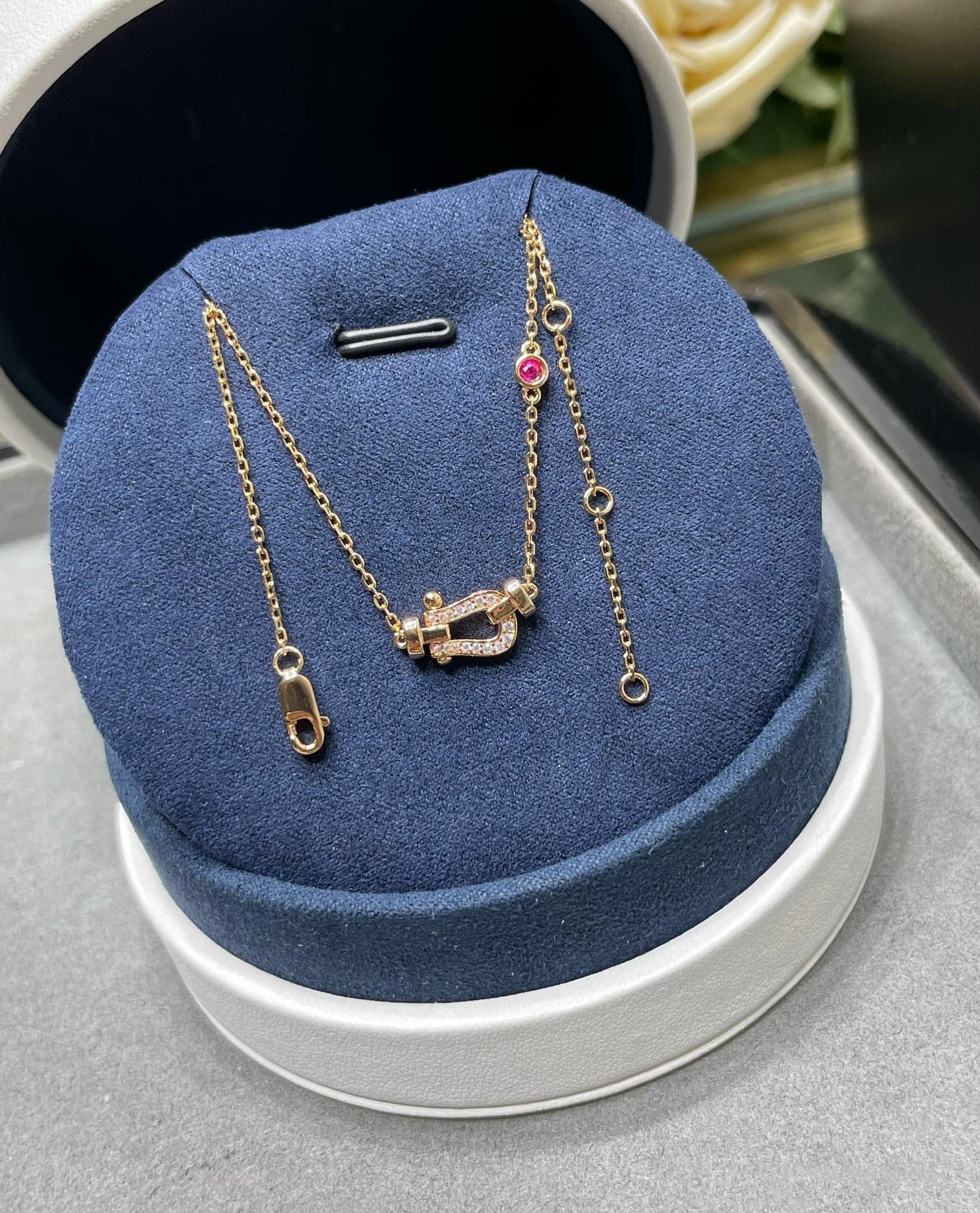 [TOPON]FORCE 10 DIAMOND PINK GOLD NECKLACE