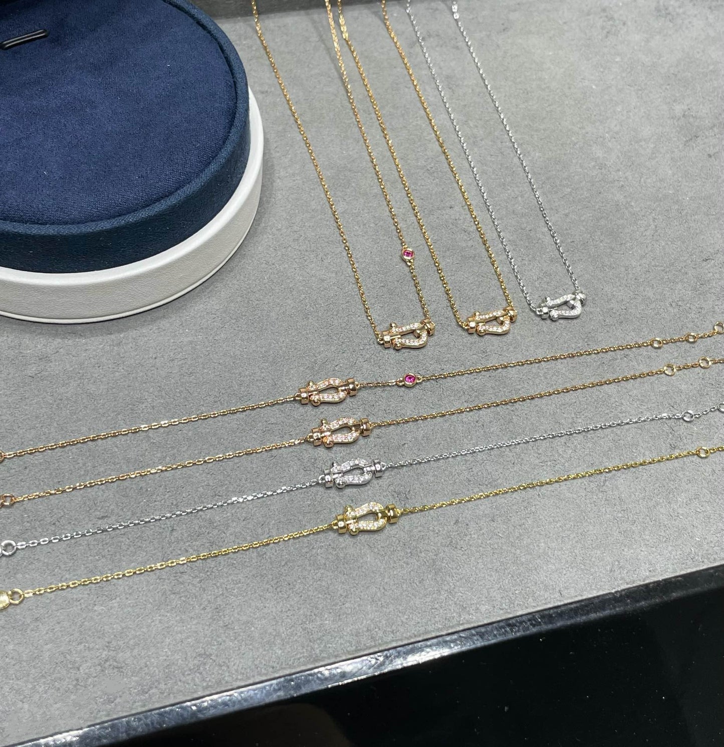 [TOPON]FORCE 10 DIAMOND PINK GOLD NECKLACE