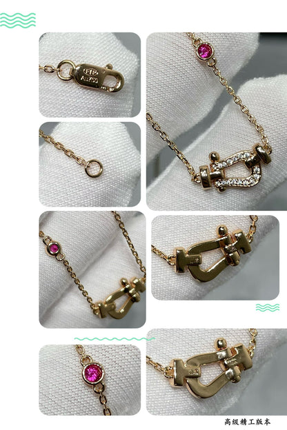 [TOPON]FORCE 10 DIAMOND PINK GOLD NECKLACE