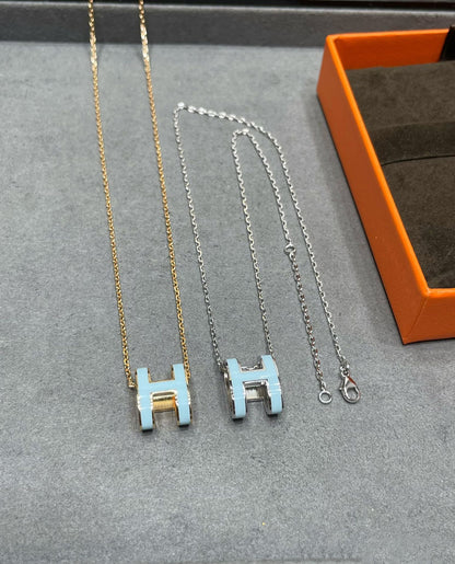 [TOPON]POP H SKY BLUE NECKLACE