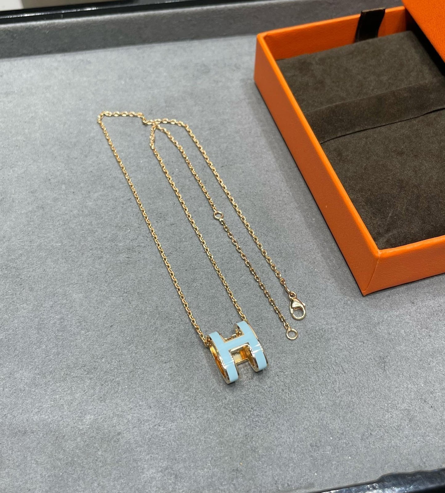 [TOPON]POP H SKY BLUE NECKLACE