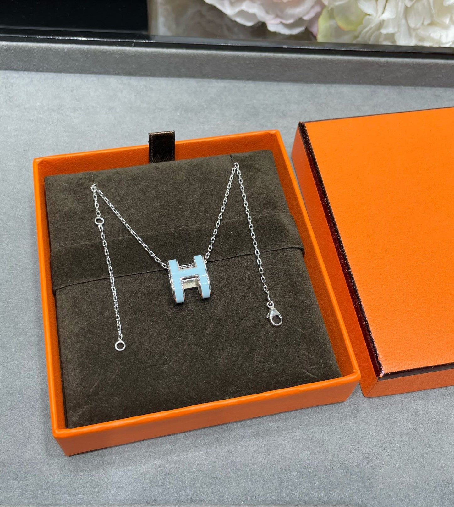 [TOPON]POP H SKY BLUE NECKLACE