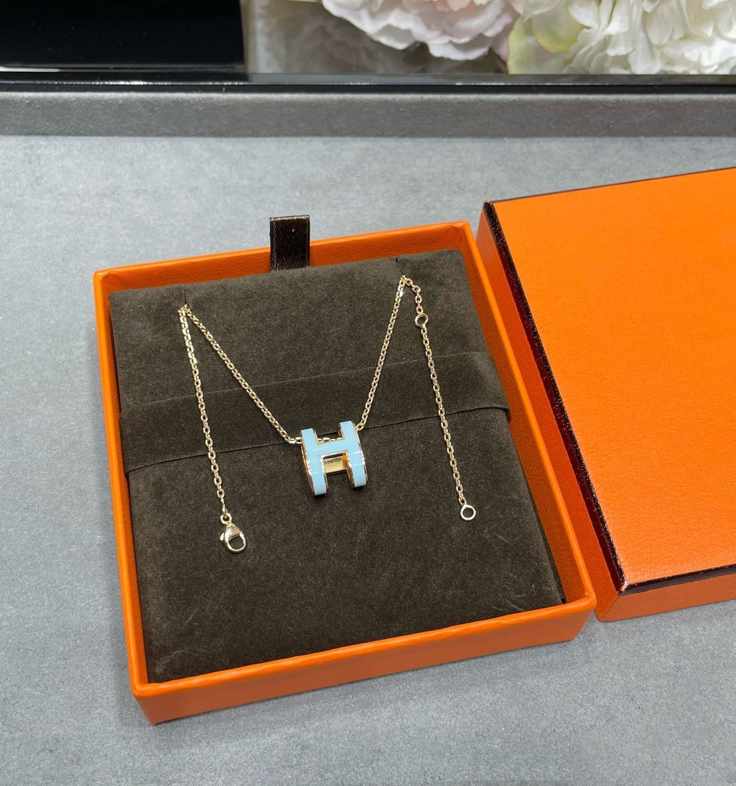 [TOPON]POP H SKY BLUE NECKLACE