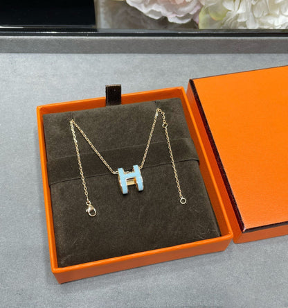 [TOPON]POP H SKY BLUE NECKLACE