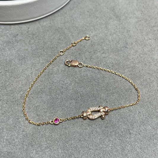 [TOPON]FORCE 10 DIAMOND CHAIN LINK PINK GOLD BRACELET