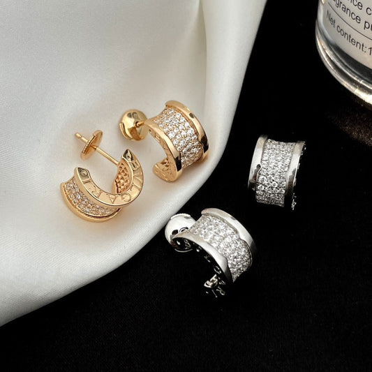 [TOPON]ZERO 1 DIAMOND PAVED EARRINGS