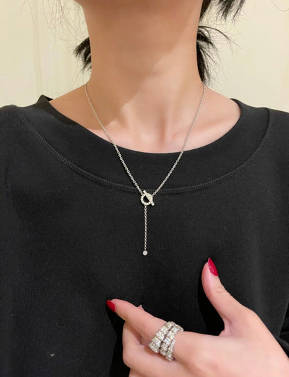 [TOPON]FINESSE SILVER DIAMOND NECKLACE