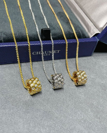 [TOPON]BEE LOVE DIAMOND PAVED 3 ROW NECKLACE