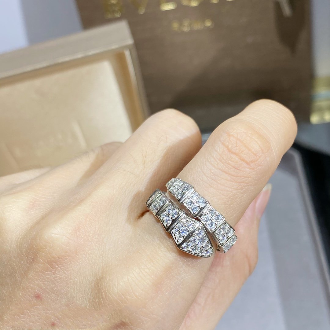 [TOPON]SERPENTI RING SILVER DIAMOND PAVED