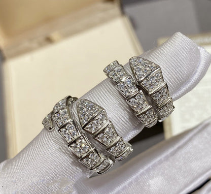 [TOPON]SERPENTI RING SILVER DIAMOND PAVED