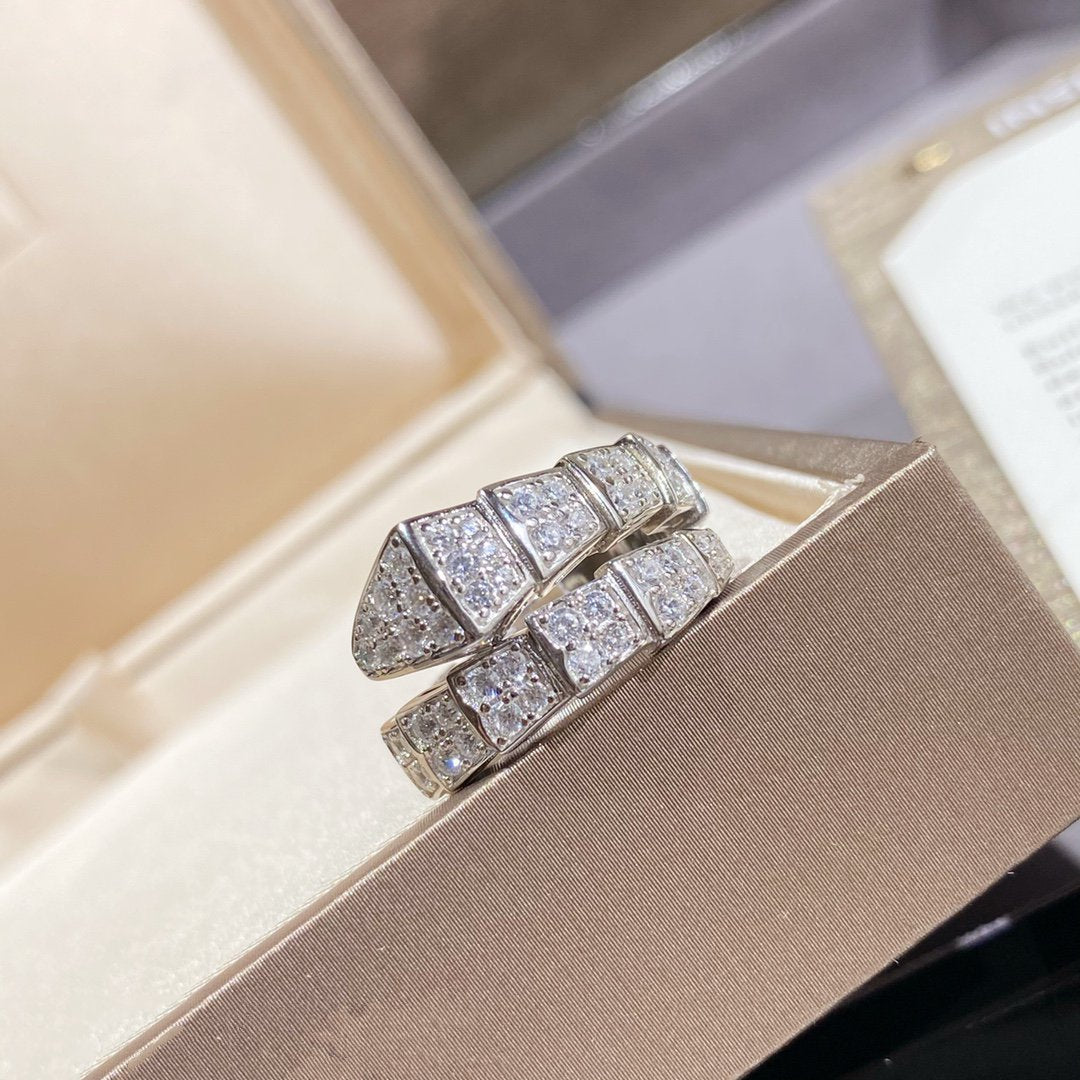 [TOPON]SERPENTI RING SILVER DIAMOND PAVED