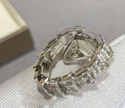 [TOPON]SERPENTI LARGE RING SILVER DIAMOND PAVED