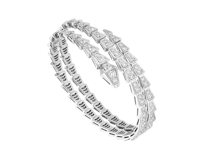 [TOPON]SERPENTI BRACELET SILVER DIAMOND DOUBLE ROW