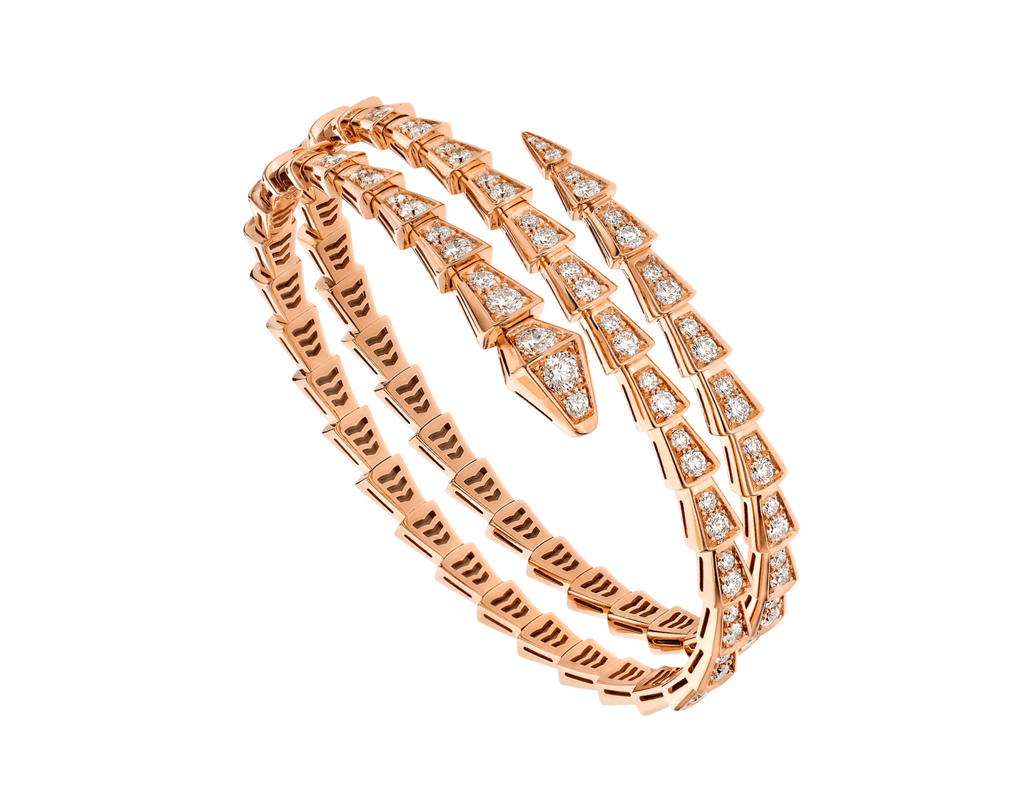 [TOPON]SERPENTI BRACELET PINK GOLD DIAMOND DOUBLE ROW