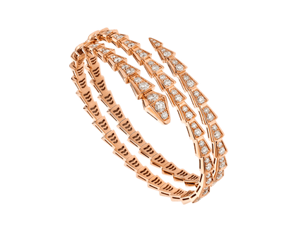 [TOPON]SERPENTI BRACELET PINK GOLD DIAMOND DOUBLE ROW