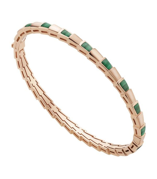 [TOPON]SERPENTI BRACELET PINK GOLD MALACHITE