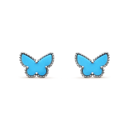 [TOPON]BUTTERFLY TURQUOISE EARRINGS SILVER