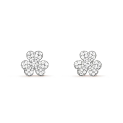 [TOPON]CLOVER COMOS DIAMOND EARRINGS SILVER