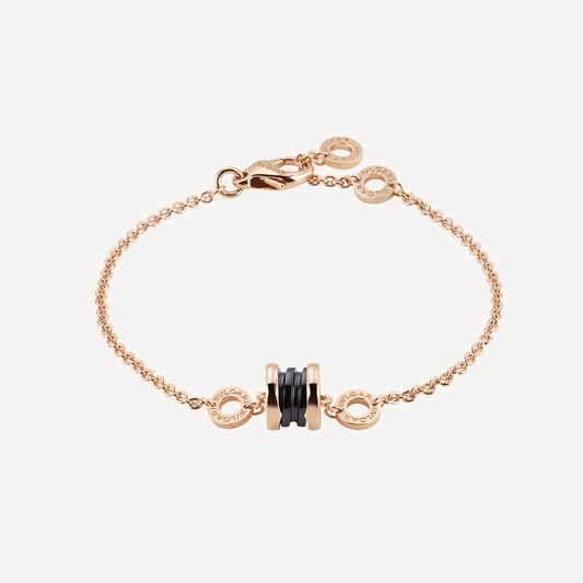 [TOPON]ZERO 1 SOFT PINK GOLD AND BLACK CERAMIC BRACELET