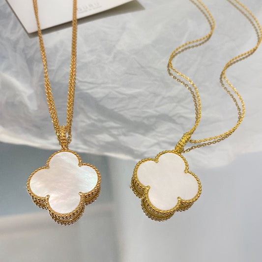 [TOPON]CLOVER 25MM MOP LARGE PENDANT NECKLACE