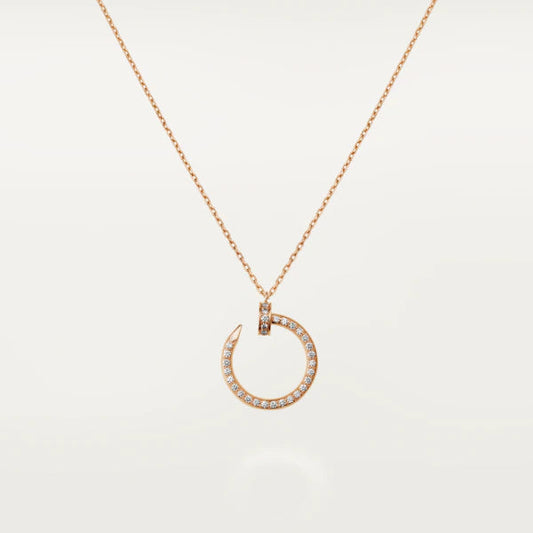 [TOPON]JUSTE NECKLACE PINK GOLD DIAMONDS