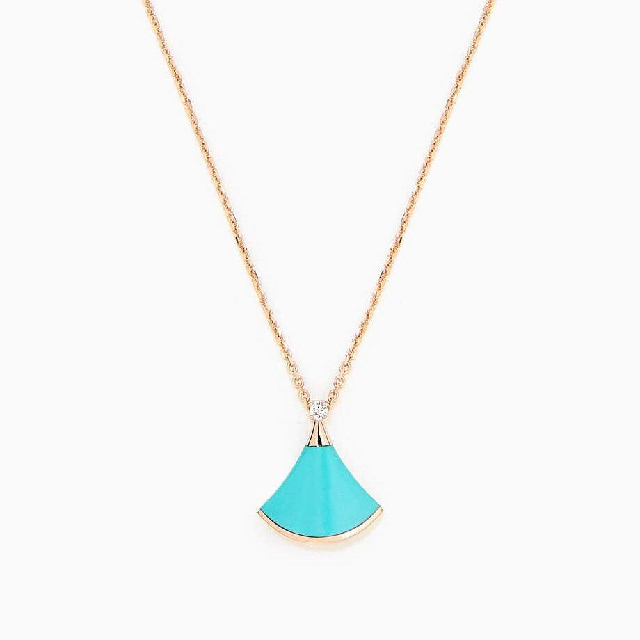 [TOPON]DREAM NECKLACE TURQUOISE PINK GOLD