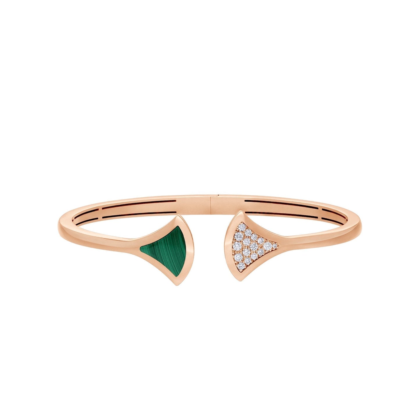 [TOPON]DREAM BRACELET OPEN MALACHITE PINK GOLD