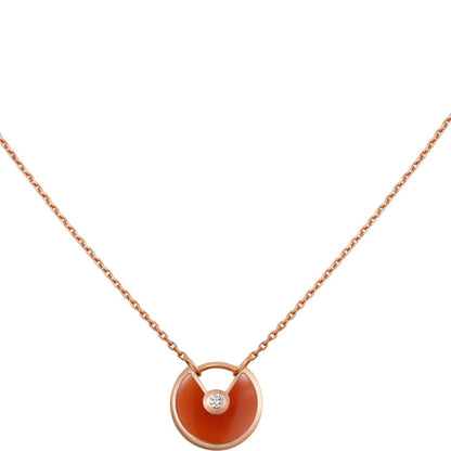 [TOPON]AMULETTE GOLD CARNELIAN ONYX NECKLACE