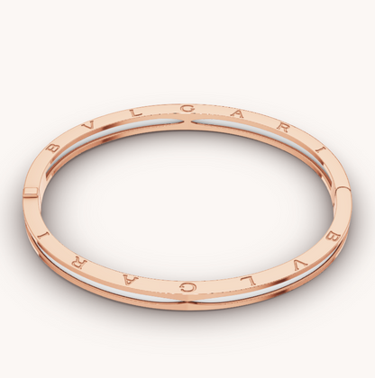 [TOPON]ZERO 1 PINK GOLD WITH WHITE CERAMIC BRACELET