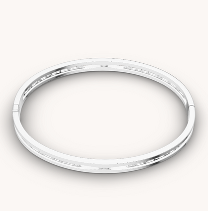 [TOPON]ZERO 1 SPIRAL LOGO SILVER BRACELET