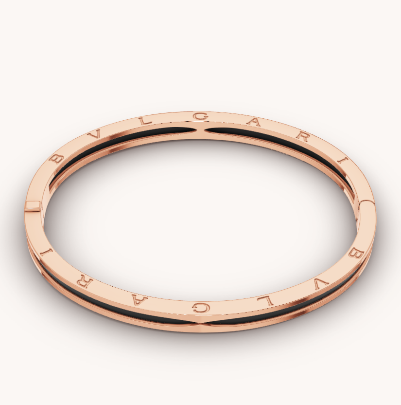 [TOPON]ZERO 1 PINK GOLD WITH BLACK CERAMIC BRACELET