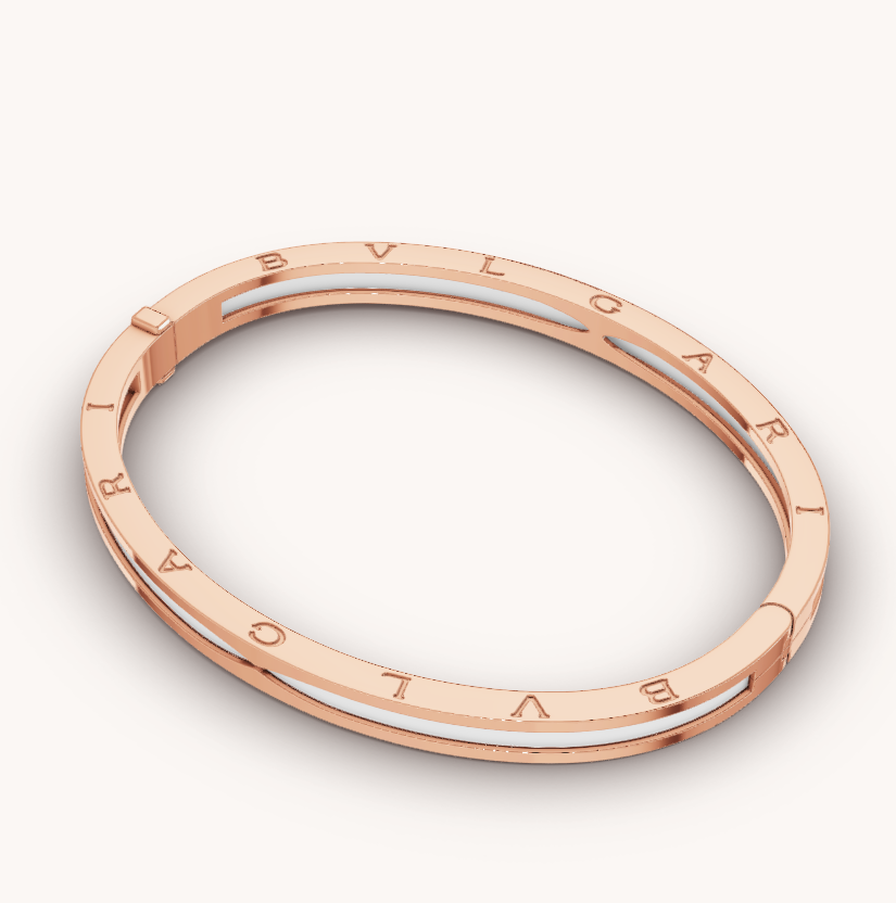 [TOPON]ZERO 1 PINK GOLD WITH WHITE CERAMIC BRACELET