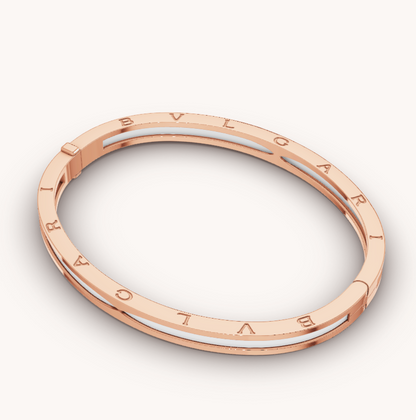 [TOPON]ZERO 1 PINK GOLD WITH WHITE CERAMIC BRACELET